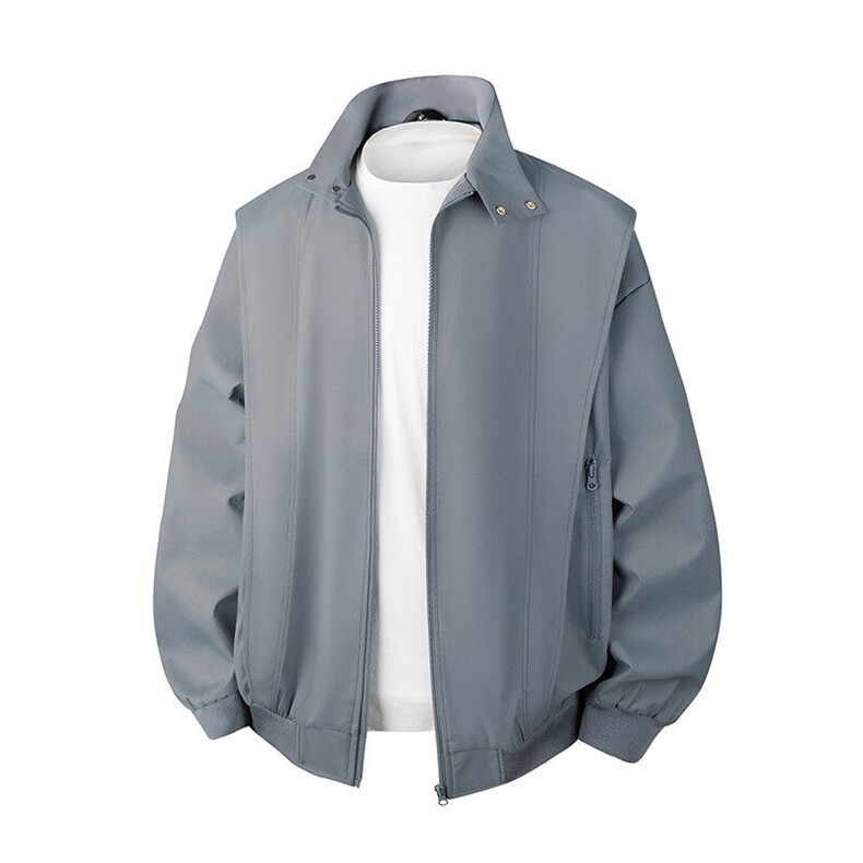 硬汉风户外夹克男立领纯色上衣冲锋衣外套DSA157B-JK7868-P70图片