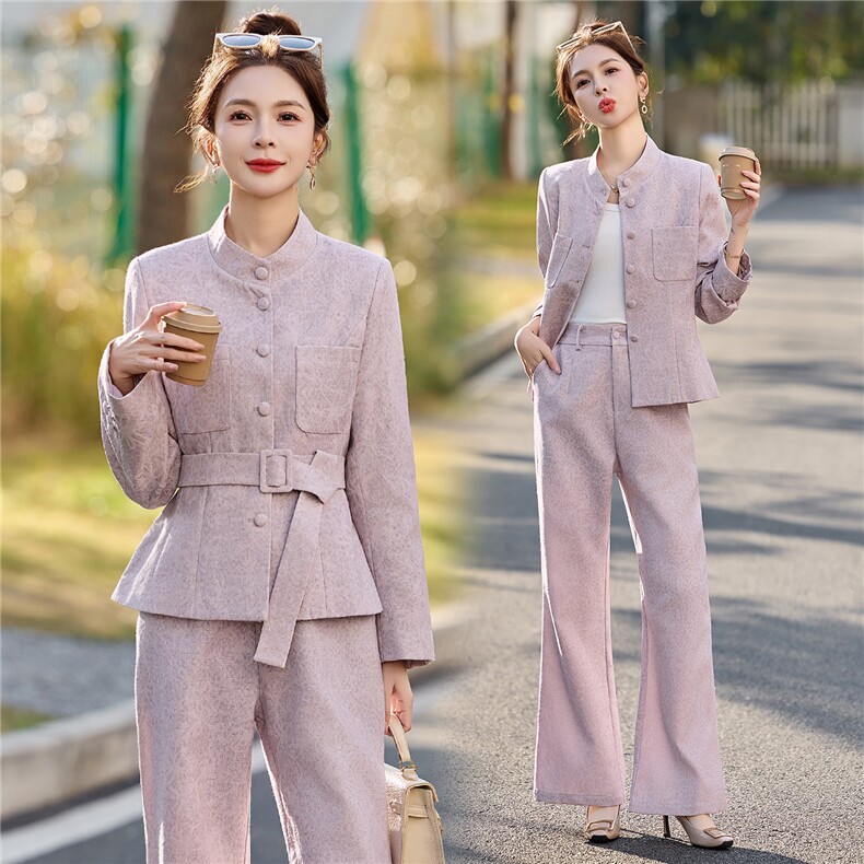 2026春季港新款淑女气质收腰御姐炸街两件套套装，女装套装/套裙，伊仟回
