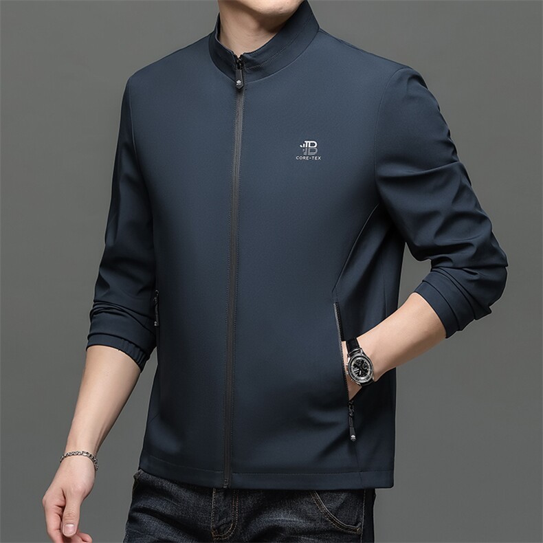 B-N9877春秋新款男士夹克立领商务休闲时尚青年男装纯色外套,男装夹克,电商B360A（原721A）