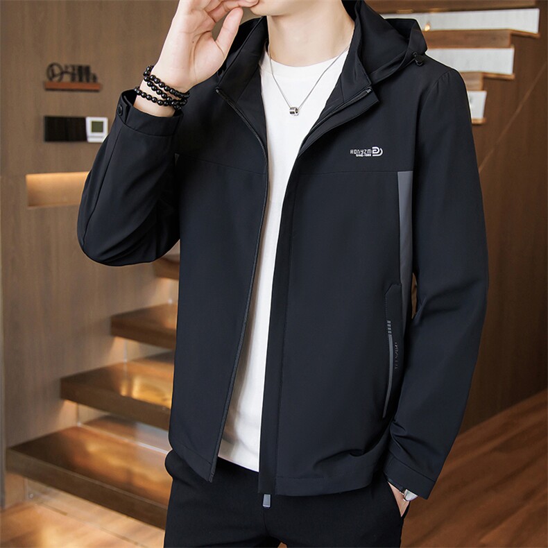 高品质夹克外套男春秋休闲百搭时尚连帽男士夹克上衣N8607-P130,男装夹克,星座310B-3