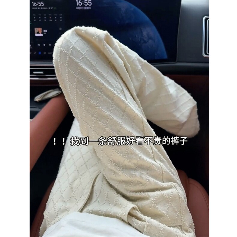 【网图】B221美式ins宽松格子休闲白色牛仔裤LK25579-特P45控78,男装牛仔裤,电商B221