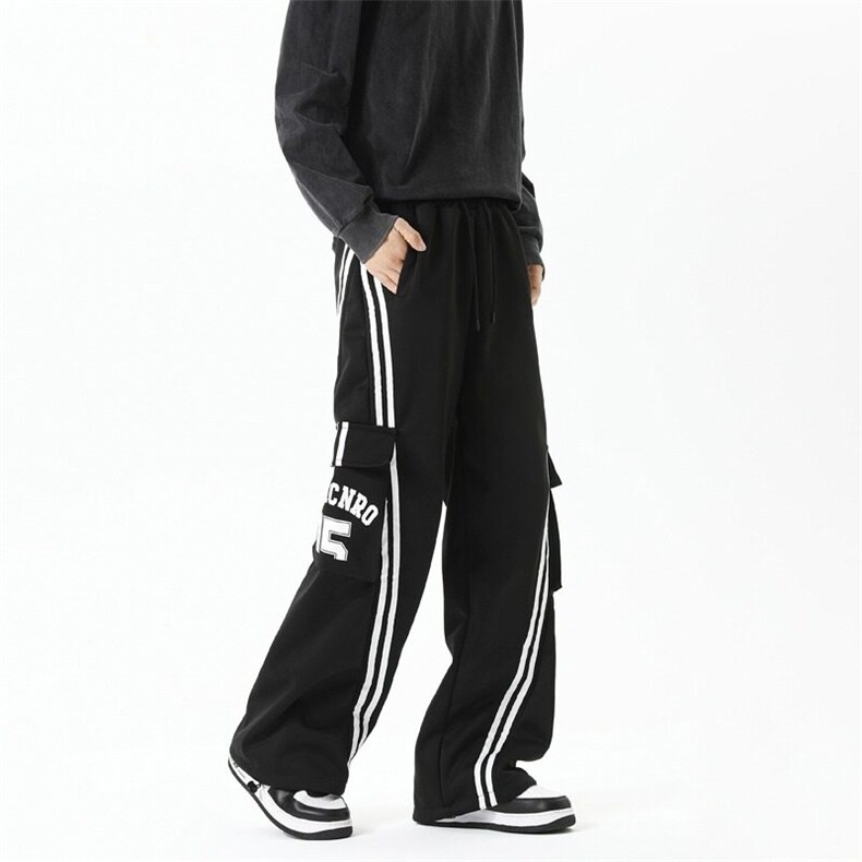 美式工装裤春秋季2026新款男女款情侣服套装加绒阔腿裤子YK88/P50,男装休闲裤,星座506