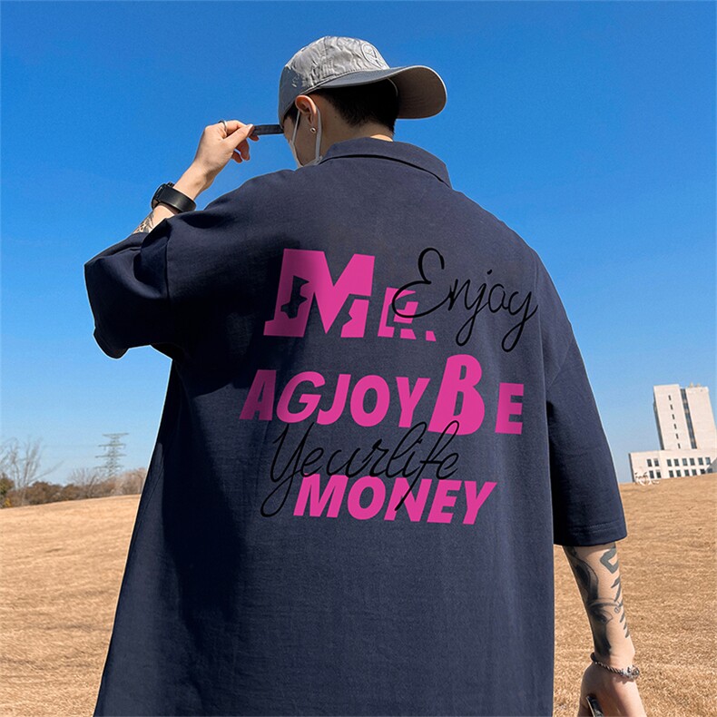 支持得物品质配合二开珠地网眼透气宽松短袖T恤翻领POLO衫PL103,男装T恤,电商A486