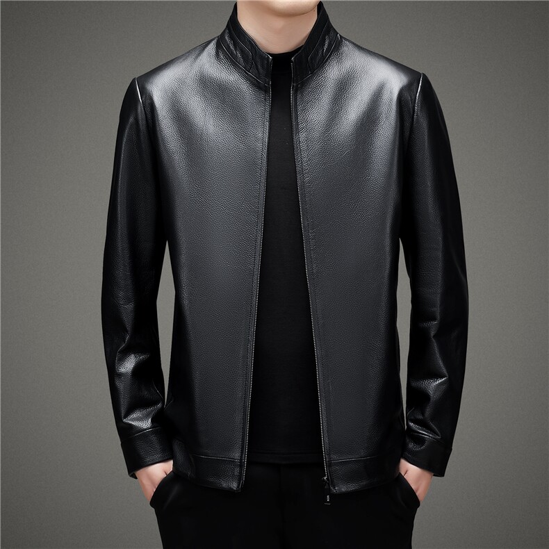 BAMJ-2316钱塘2020-2中年男士秋季商务休闲皮衣夹克外套P560，男装皮衣，钱塘207-2