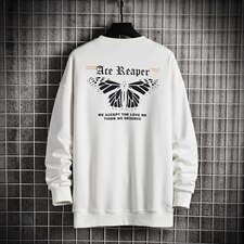 【】A003-HW3128-P50新款蝴蝶印花圆领套头卫衣网格挂拍，男装卫衣，电商A003