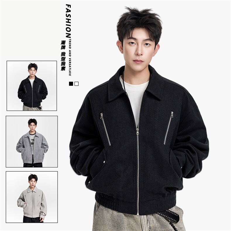 得物二开美式高街潮牌设计感夹克外套男2025秋季新款JK1225-P108,男装夹克,星座1103-3