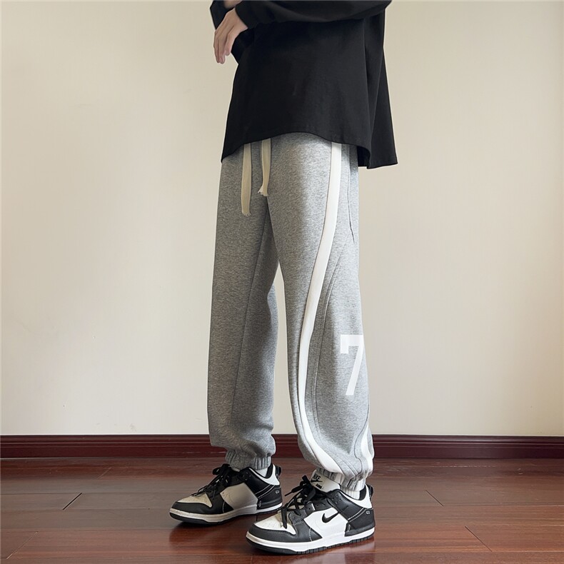 抖音得物品质卫裤212-2-WY183-特P40华棉300克复合牛奶丝,男装休闲裤,星座808A-1
