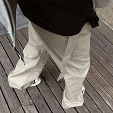 美式复古设计感微喇休闲裤男cleanfit直筒显瘦牛仔长裤LL2111-P53，男装休闲裤，星座1008