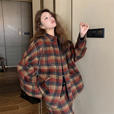 现货~~呢子格子套装P170259，女装套装/套裙，2C262