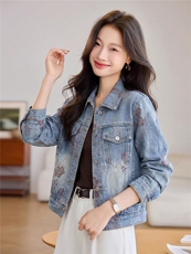 现货2026年春季休闲风牛仔短外套，女装短外套，靓衣阁