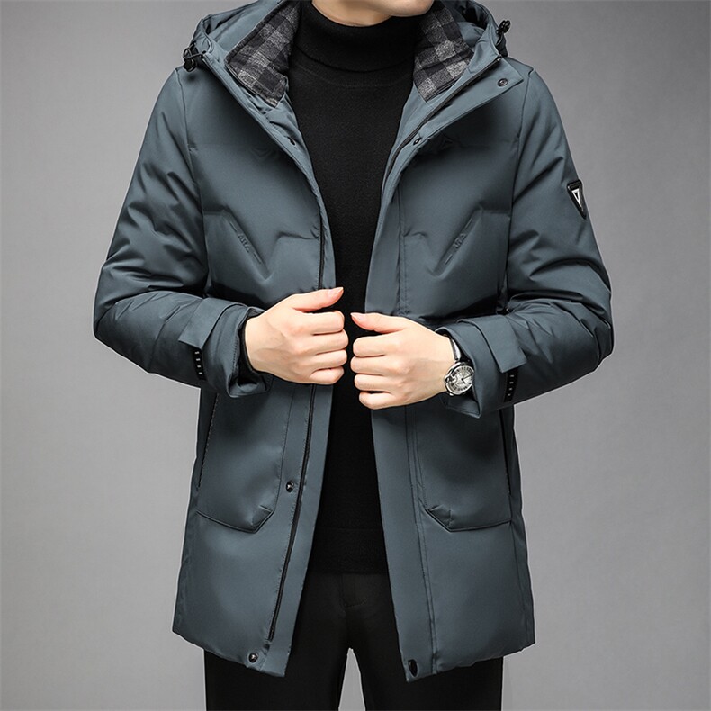 2021男士新款羽绒服连帽可脱卸白鸭绒羽绒服休闲外套GR6915-P220，男装羽绒服，电商B212（原钱塘6029）