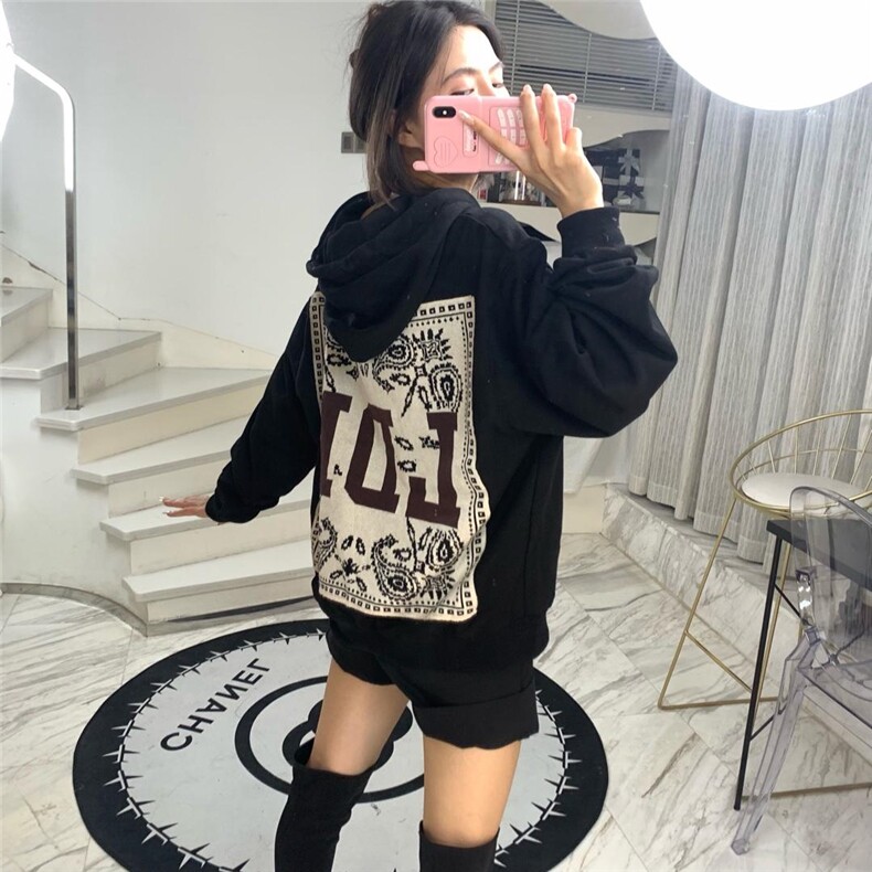 秋季新款连帽拼接卫衣外套，女装卫衣/绒衫，9·9九尚逸品