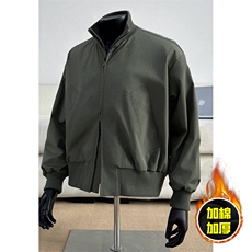 棉衣5W件现货冬季美拉德立领飞行夹克廓形高街棒球服加棉加厚外套，男装夹克，电商A486