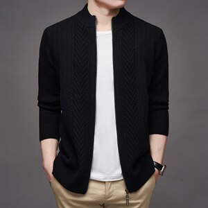 GENIOLAMODE美式结构分割卫衣男士秋季针织衫双拉链cleanfit外套，男装针织衫/毛衣，电商B360