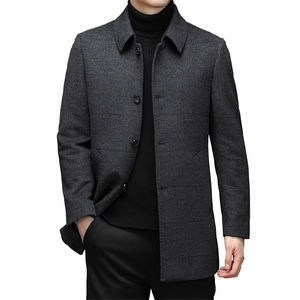 中年男新款冬季加厚棉衣休闲爸爸装保暖外套中长款HM8237-P255图片