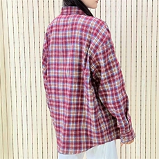 春季新款现货（跨境电商）格子男女情侣款潮流宽松格纹衬衣，男装衬衫，星座1107-1