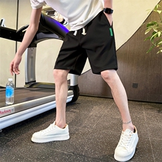 华夫格短裤男夏季复古休闲裤子炸街运动风宽松五分裤DK22P28控39，男装牛仔裤，电商B413