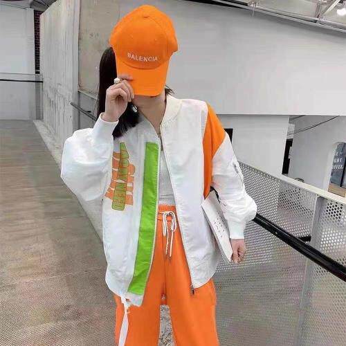 ZCL603春季新款潮牌宽松时尚撞色拼接拉链棒球服外套,女装,L·H·X