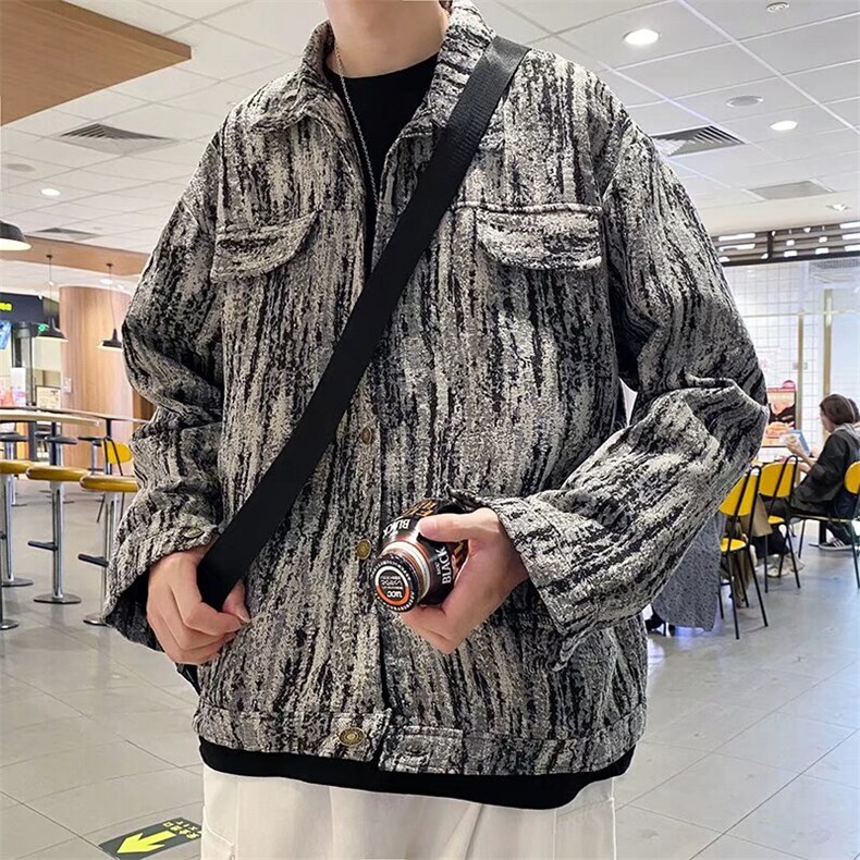 上衣宽松夹克外套牛仔料M-3XL蓝色黑色JA81,男装夹克,星座1116A-1（原606A）