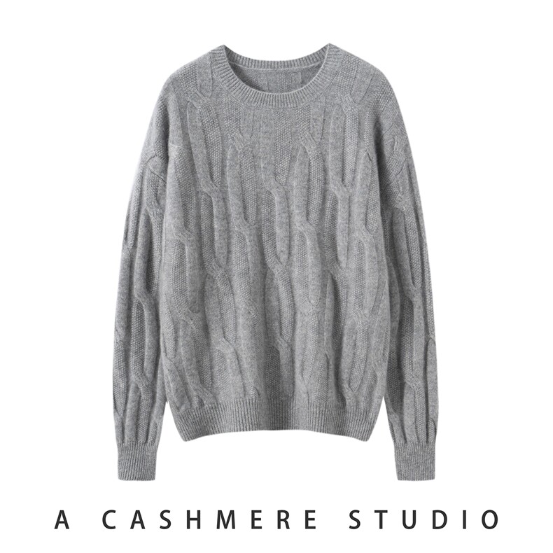 2025年秋季新款百搭女士长袖圆领套头衫，女装羊绒衫，轻暖羊绒