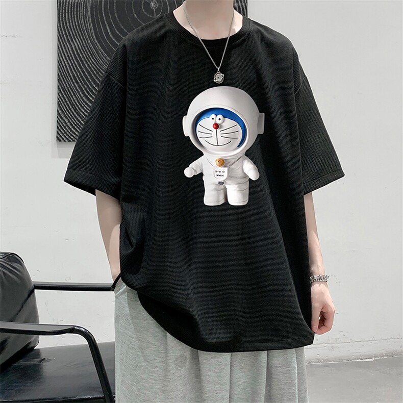 HT73233-P22 华夫格t恤男短袖男大码五分袖 大皂风图片