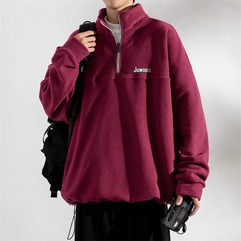 春季现货宽松套头半高领卫衣男DSA157B-W5860-P48,男装卫衣,电商A157B