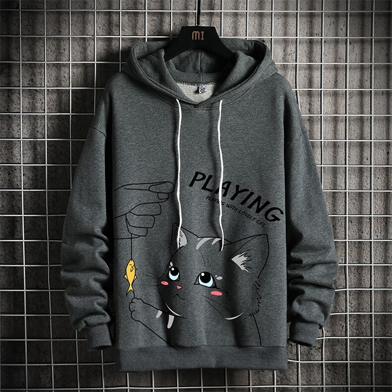 WY2129-P40纯棉连帽卫衣男大码运动帽衫宽松薄外套网格挂拍,男装卫衣,电商A040A