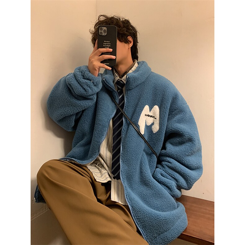 羊羔毛棉衣外套加厚棉服夹克厚港风日系棉袄1016-1W57P118K158,男装夹克,星座1016-1（原电商B408-1）