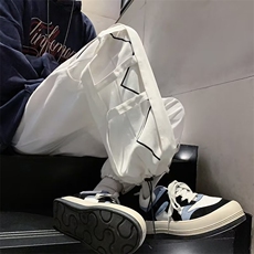 美式工装运动裤男女阔腿宽松束脚设计感小众hiphop裤子K8628-P45，男装工装外套，星座1008-2