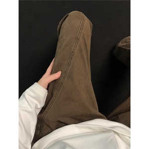 日系复古弯刀工装裤男潮牌春秋clenafit宽松休闲长裤LJG144-P53图片