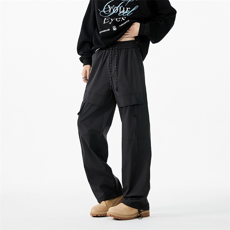 2025秋季新款机能户外拉链设计宽松冲锋裤B313-K827-特p35控68，男装休闲裤，电商B313