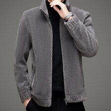 BAMJ-20033钱塘2020-2冬季厚款羊毛颗粒中年男士夹克外套P315，男装夹克，钱塘207-2
