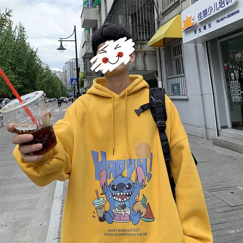 WY2077-P40纯棉连帽卫衣男大码运动帽衫宽松薄外套男,男装卫衣,电商A040