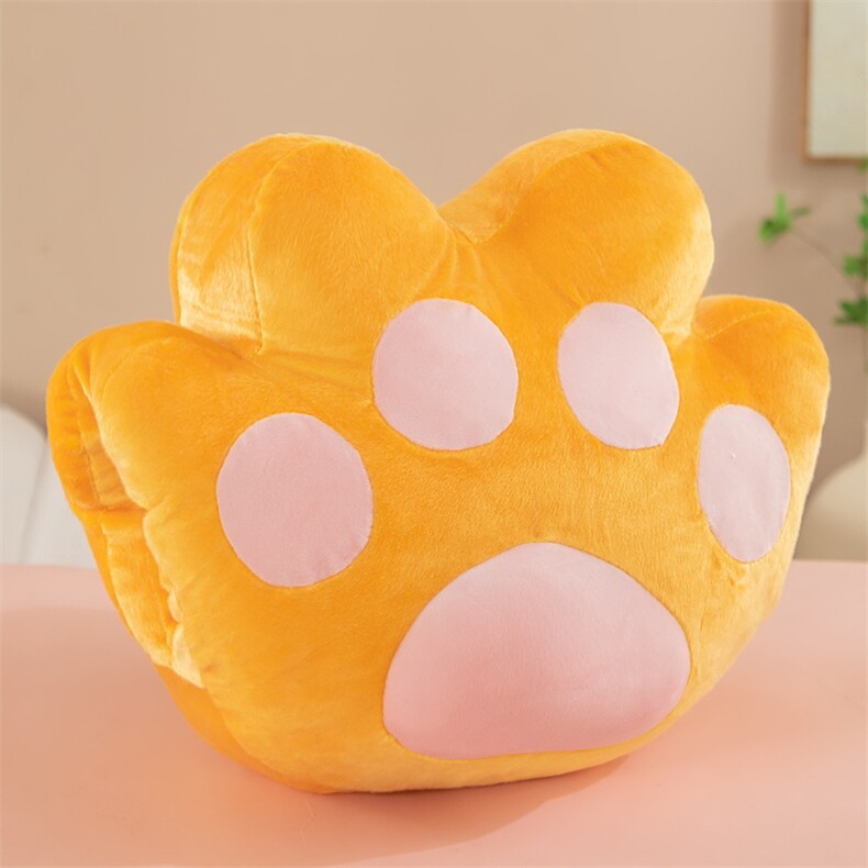 猫爪暖手黄，顺康毛绒玩具