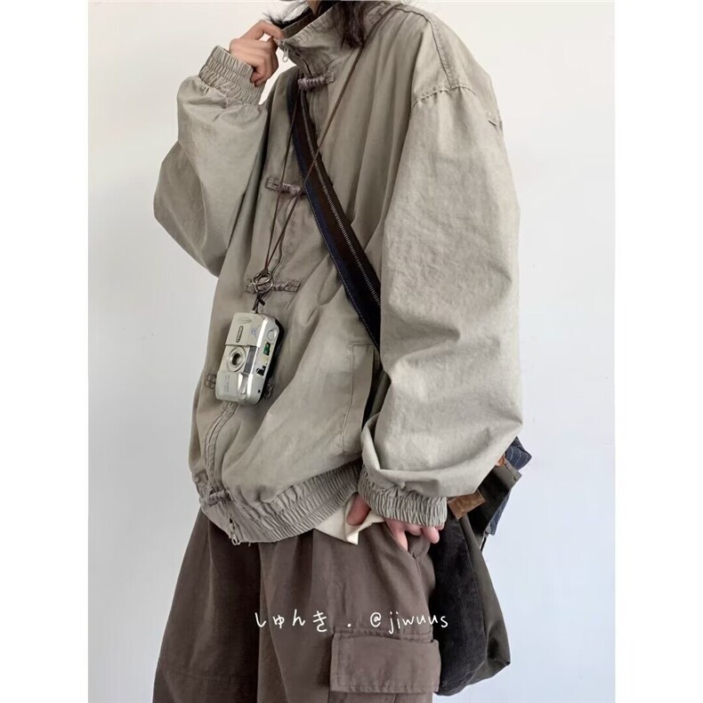 新中式复古盘扣百搭潮潮牌宽松休闲风工装夹克YSSQ-611-P65图片