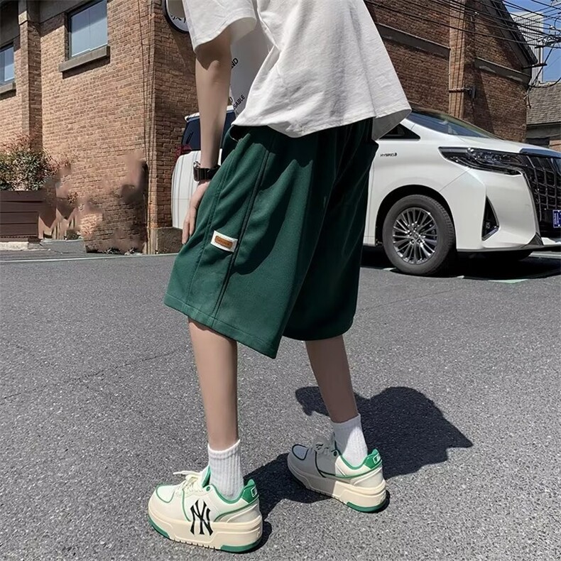 抽绳休闲短裤男夏季薄款运动五分裤高级痞帅高街篮球裤,男装休闲裤,星座716-2