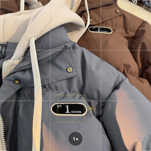 现货抖音得物二开三防加厚假两件拼接连帽棉衣冬季棉服LL9999图片