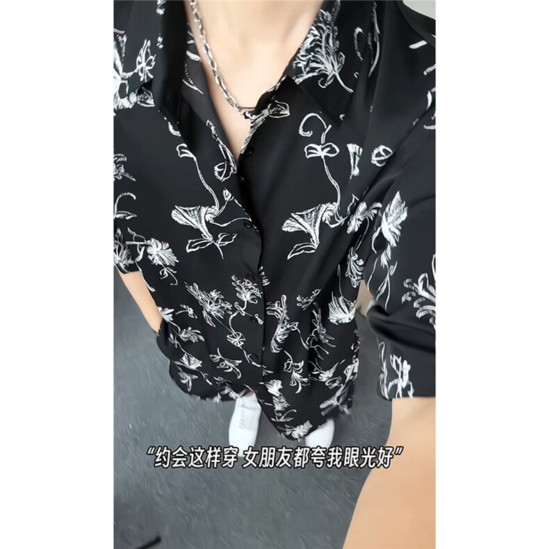 短袖衬衫男+短裤男潮流休闲套装男M-5XL大码TZ78720P50控98模特图图片