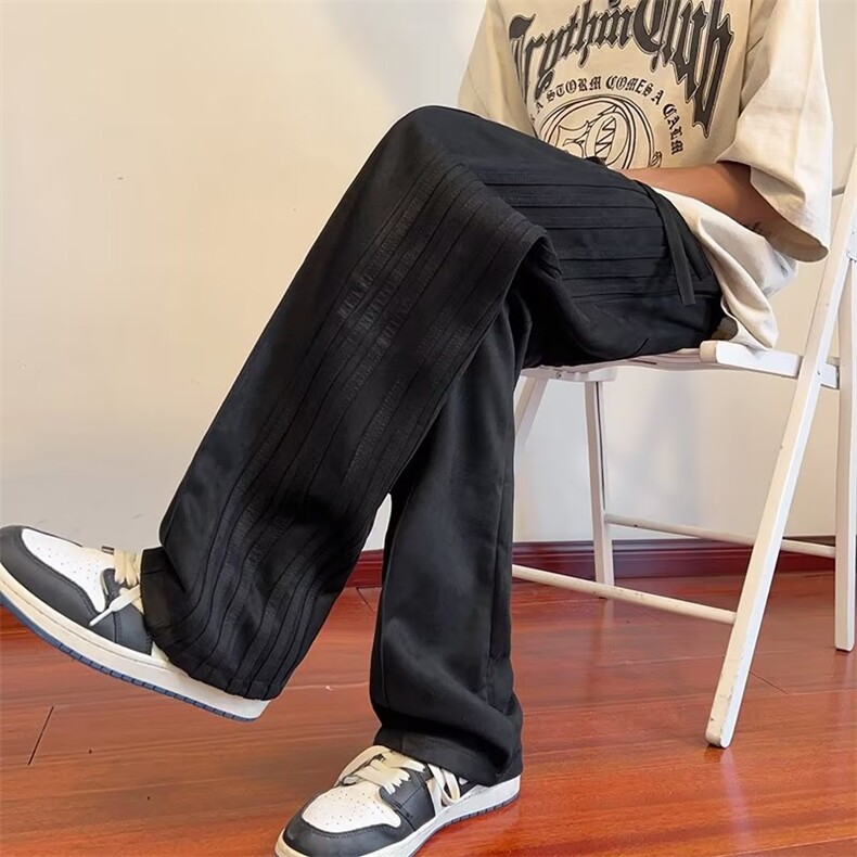 休闲裤潮潮流时尚潮牌长裤夏季纯色麂皮绒男B112P36,男装休闲裤,星座1116-2