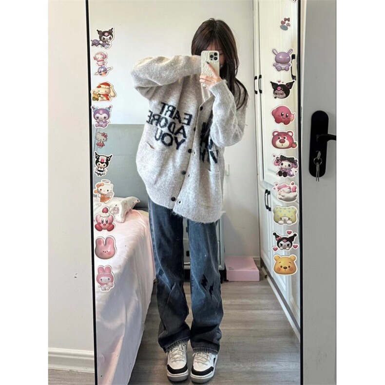 【有货】秋冬高级感慵懒风开衫毛衣男美式针织外套MY452HH-特P58,男装针织衫/毛衣,星座1007（原301D）