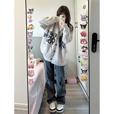 【有货】秋冬高级感慵懒风开衫毛衣男美式针织外套MY452HH-特P58，男装针织衫/毛衣，星座1007（原301D）
