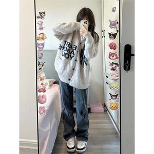 【有货】秋冬高级感慵懒风开衫毛衣男美式针织外套MY452HH-特P58图片
