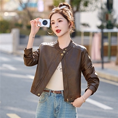 2026年春季新款现货时尚潮流高品质皮衣小外套机车服女装，女装皮衣，臻衣坊