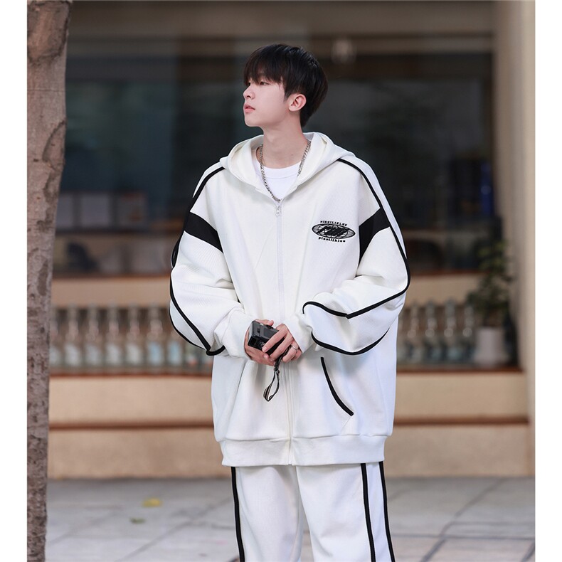 2025秋季新款450克绣花男学院风套装TZ74/P115控138-聚酯纤维，男装休闲套装，电商A148