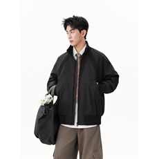 美式短款飞行夹克潮牌cleanfit痞帅高级感立领外套504-W36-特P68，男装夹克，星座504