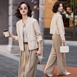 2026春装新款简约时髦风尚短款皮衣外套，女装皮衣，魅丽静蓝