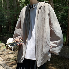 防晒衣男款夏季防紫外线潮牌港风外套ins宽松连帽防晒服F0597-P45，男装夹克，星座308B-2