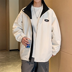 新款现货户外双面穿立领夹克男冲锋衣外套JK901-P75，男装夹克，星座1204-3
