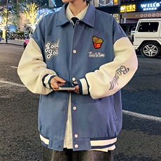 JK807P68港风拼接翻领百搭休闲宽松夹克外套男，男装夹克，星座1204-3
