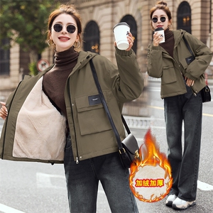 现货2024年冬装派克棉服宽松休闲毛绒内胆派克服图片